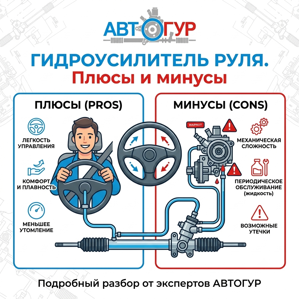 Гидроусилитель руля. Плюсы и минусы гидроусилителя