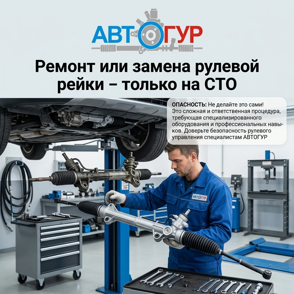 Ремонт или замена рулевой рейки – только на СТО!